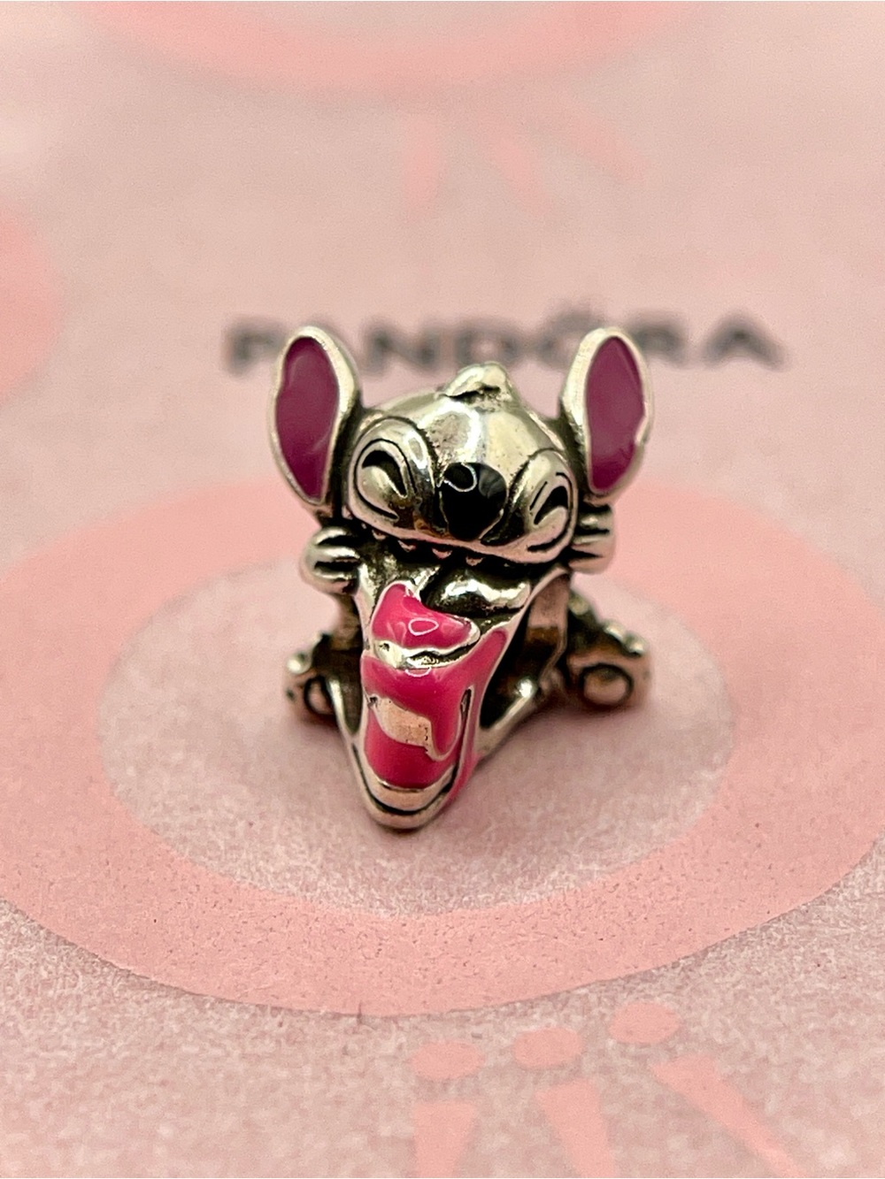 Pandora Disney Stitch Birthday Cake Silver Charm